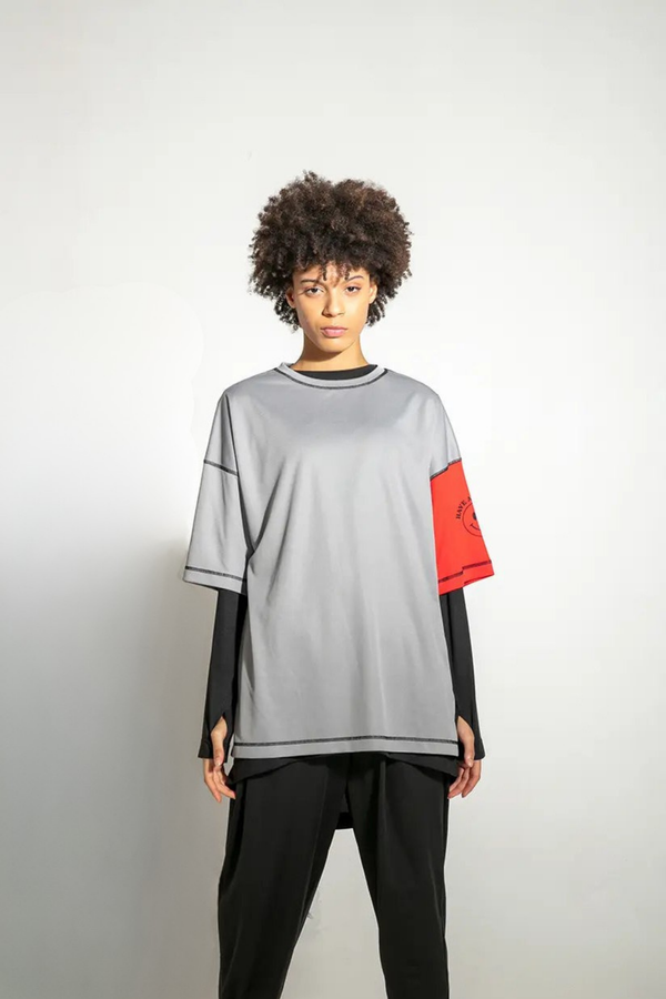 Aktif Spor Oversize Tunik - Gri